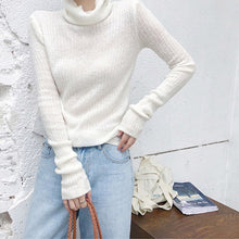 Load image into Gallery viewer, Turtleneck Sweater Women Autumn Winter Long Sleeve Leisure Sweater 2019 Solid Casual Pullover Fashion Knitted Sweater Tunic